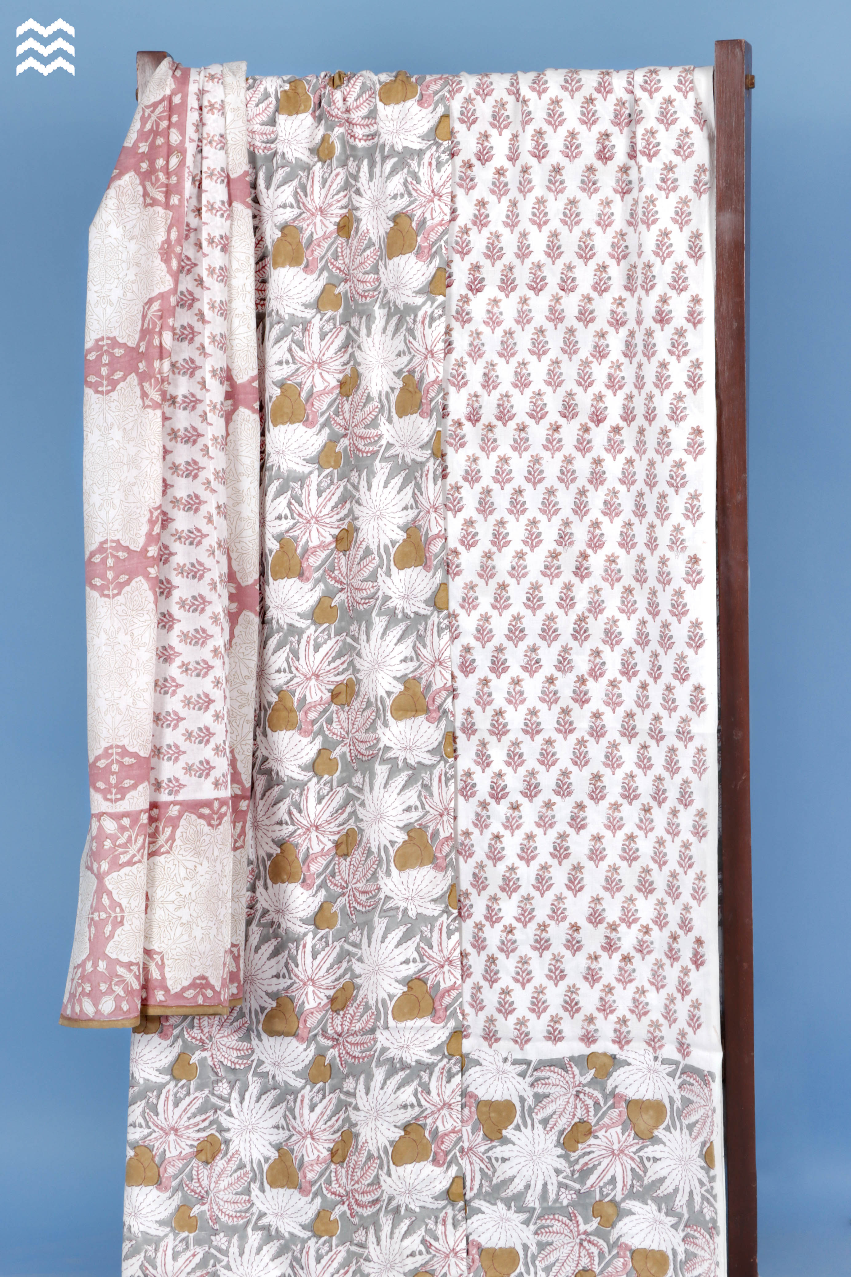 Ajrakh Hand block Print Design Pure Cotton Dress Material Unstitched Suit  for Women
