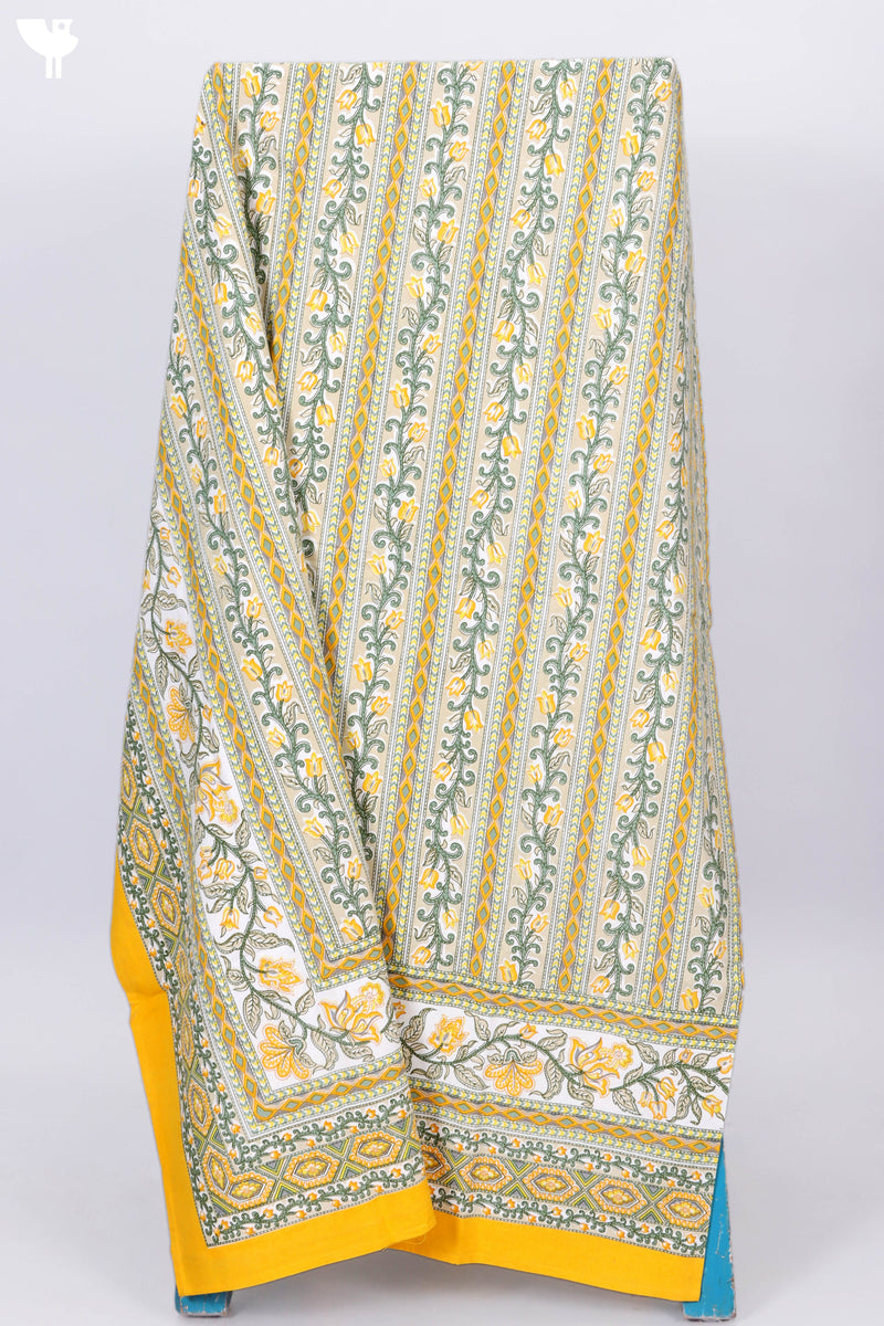 20s Cotton Bed Cover In Floral Print