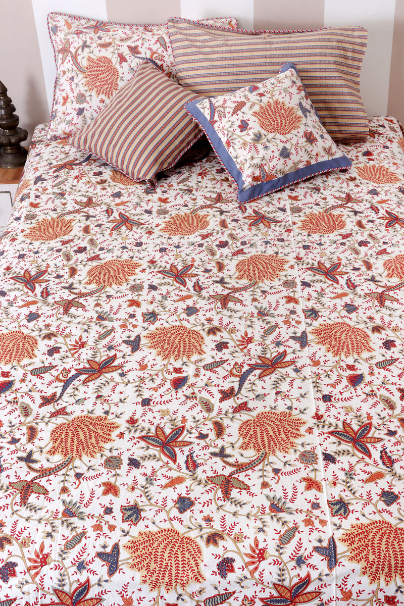 20s Cotton Cushion Cover In Floral Print